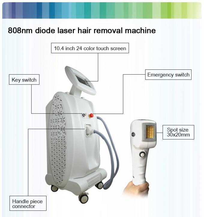 Touch Screen 810nm Diode Laser Hair Removal Machine With Big Spot