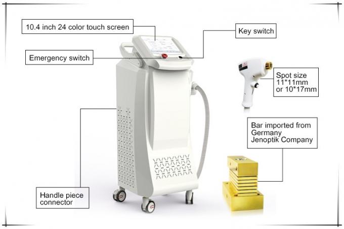 808nm Diode Laser Hair Removal Machine / Micro Channel Hair Removal Laser Machine