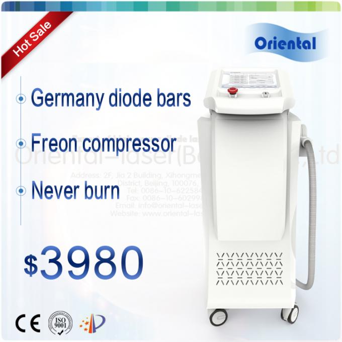 CE Hair Laser Removal Machine / Permanent Hair Removal Devices Frequency Adjustable