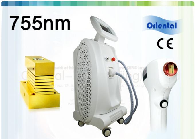 Permanent Diode Laser Depilation 755nm Alexandrite Laser Hair Removal Machine For Spa