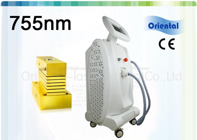 Stationary Red Light 755nm Alexandrite Laser Hair Removal Machine 75kg Weight