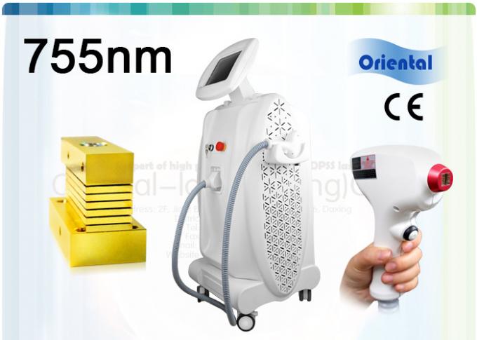 755nm Alexandrite laser hair removal machine deeply penetrating the dermis