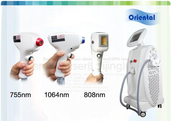 755nm / 1064nm / 808nm Diode Laser Hair Removal Machine For Painless Ice Treatment