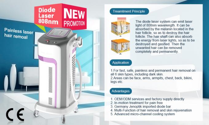 Pink SHR Diode Laser Hair Removal Machine With Cooling System Professional