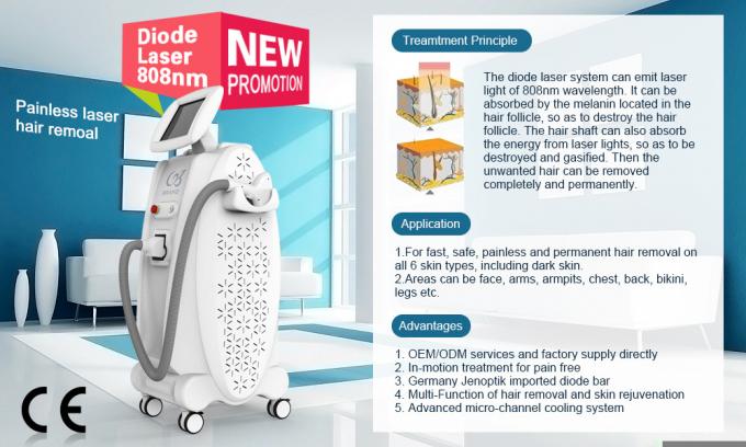 Stationary 808nm Diode Laser Hair Removal Machine Skin Rejuvanation For Salon