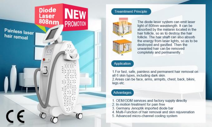 Stationary Diode Laser Hair Removal Machine 808nm Depilatory Equipment
